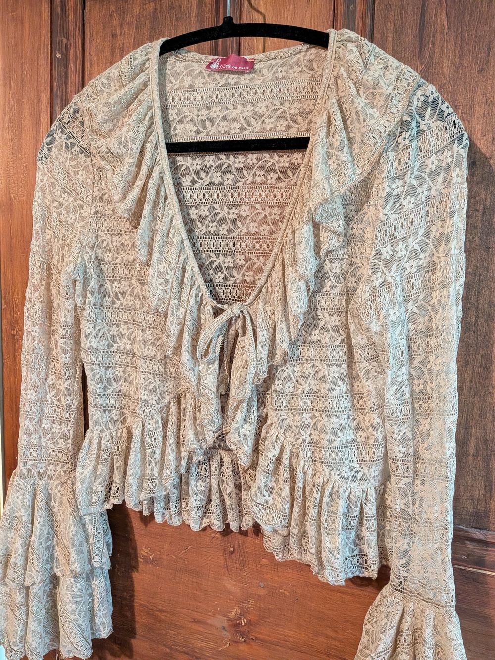 ​French Lace Bohemian Ruffle Top / Cardigan